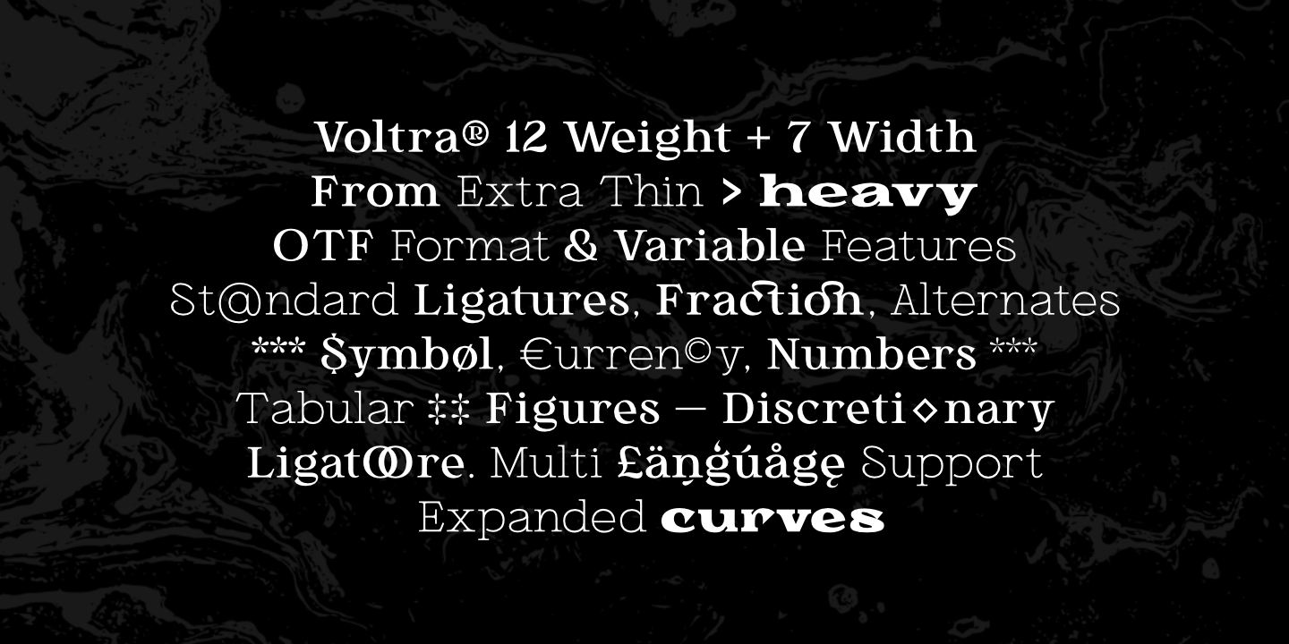 ZT Voltra Bold Expanded Font preview